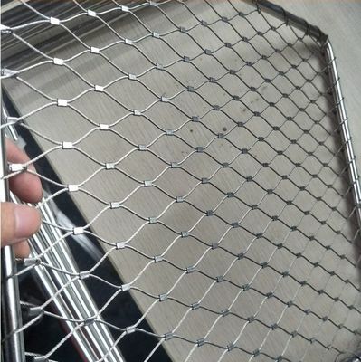 Güçlü Dayanıklı 316 Paslanmaz Çelik İpi Tel Ağı 100x100mm Merdiven Parmaklıkları İçin