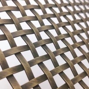 Duvar Kağıdı Dekoratif Metal İçin Kıvrımlı Paslanmaz Çelik Dokuma Hasır Dokuma Kumaş Ekran