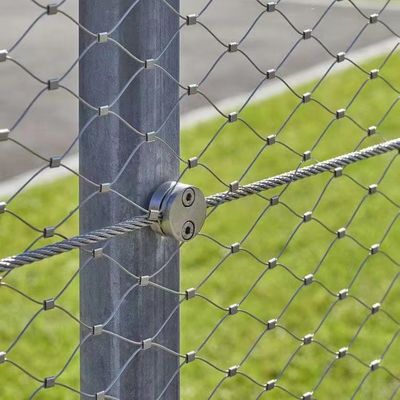 Düğümlü Tip El Dokuması Paslanmaz Çelik Halat Ağ, SS304/316 Malzeme ile 1.5mm/2mm/2.5mm Tel Çapı ve 25*25mm/30*30mm/50*50mm Ağ Açıklığı