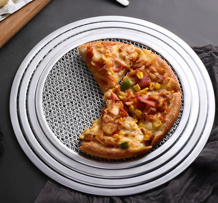 Yapışmaz 8 İnç - 22 inç Alüminyum Hasır Pizza Ekranı Özel Boyut