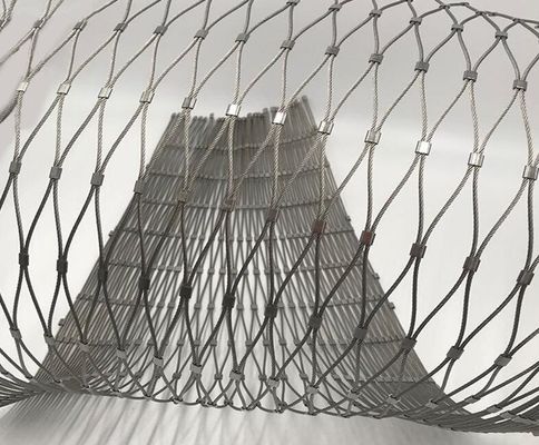 304 Paslanmaz Çelik Halat Örgü Esnek Güvenlik Ağı Korkuluk ve Hayvanat Bahçesi Kafesleri için Özelleştirilmiş Boyutlu Dekoratif Tel Halat Örgü