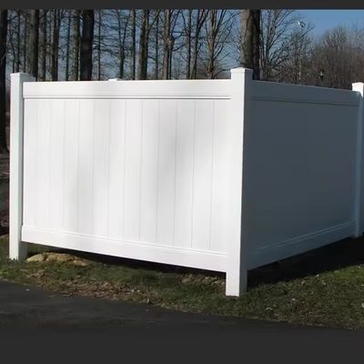 Ateş geçirmez Dışarıdaki Beyaz Plastik Vinyl PVC Dekoratif Bahçe Gizlilik Çit