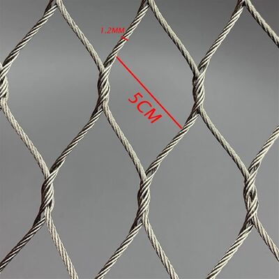 7 * 7 Kablo Örgü Paslanmaz Çelik Tel El Dokuma Halat Örgü Hayvan Güvenliği Koruma Eskrim