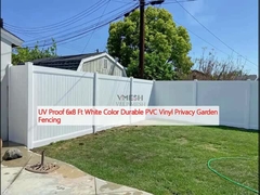 UV Dayanıklı 6x8 Ft Beyaz Renk Kalıcı PVC Vinil Gizlilik Bahçe Çitleri