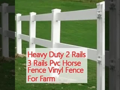 Heavy Duty 2 Rails 3 Rails Pvc At Çit Çiftlik için Vinil Çit