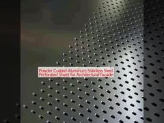 Mimarlık cephesi için toz kaplı alüminyum paslanmaz çelik delikli levha