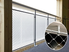 SS316 SS304 Inox Kablo Tel Ferrule Mesh Zoo Ağı için Esnek Elmas Paslanmaz Çelik İp Ağı