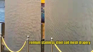 Paslanmaz Çelik Su Perdesi Metal Hasır Bobin Perdesi