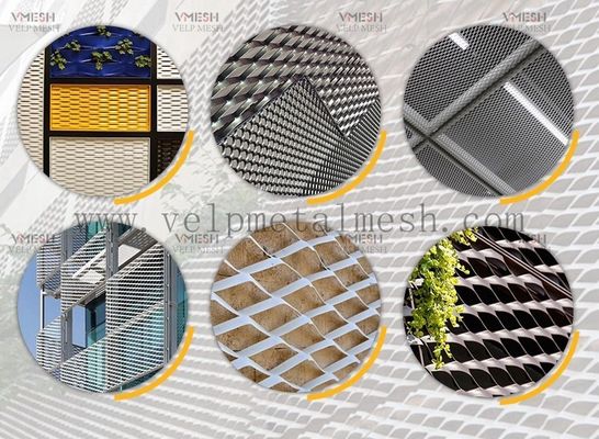 paslanmaz çelik genişletilmiş sac dekoratif metal örgü kaplama duvar örgü