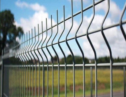 Kare Yuvarlak Direkli 3D Toz Boyalı Metal Tel Örgü Çit