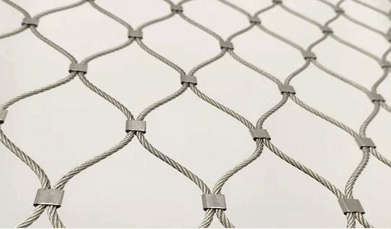 Hayvanat bahçesi hayvan kafesleri için paslanmaz çelik tel ip ağı 80x80mm