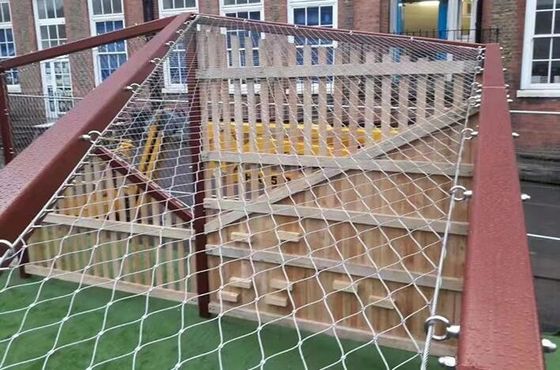 304 Paslanmaz Çelik Halat Örgü Esnek Güvenlik Ağı Korkuluk ve Hayvanat Bahçesi Kafesleri için Özelleştirilmiş Boyutlu Dekoratif Tel Halat Örgü