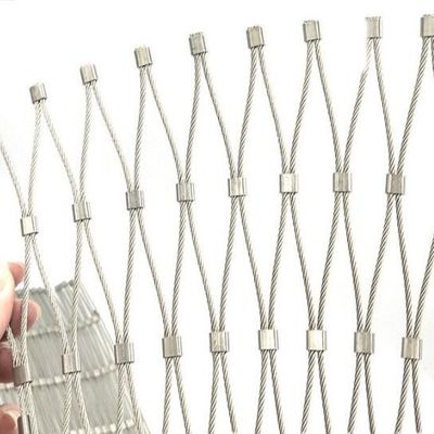 Hayvanat bahçesi hayvan kafesleri için paslanmaz çelik tel ip ağı 80x80mm