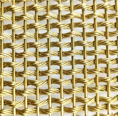 Dekoratif Paslanmaz Çelik Kaplama Metal Cephe Paneli Dokuma Hasır