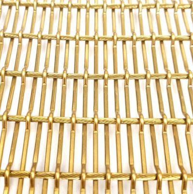 Dekoratif Paslanmaz Çelik Kaplama Metal Cephe Paneli Dokuma Hasır