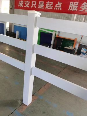 PVC Vinil At Çit 3 Raylı 1.5m Beyaz Çiftlik Çiti