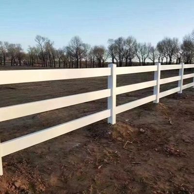 Beyaz Renk 2Rails 3Rails PVC Plastik Vinil Çiftlik Çit Çiftlik Çit