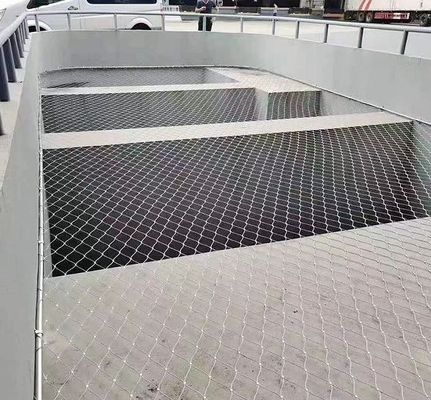 UV Dayanımlı Uzun Ömürlü Paslanmaz Çelik Halat Tel Örgü, 1*10m/2*5m/2*3m/10*10m Sınır Boyutu
