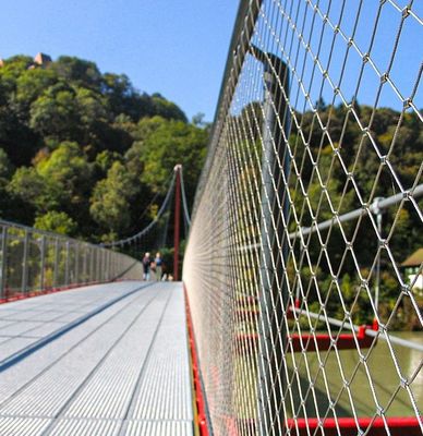 Merdiven Korkuluğu için 316 Paslanmaz Çelik Halat Tel Örgü 100x100mm
