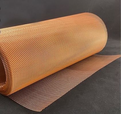 EMI Koruması için Bakır Elmas Genişletilmiş Metal Örgü 0.02-4mm