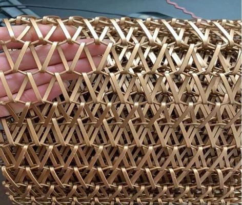 Otel İçin Renkli Alüminyum Dekorasyon Mimari Dokuma Zincir Bağlantı Örgü Perdesi