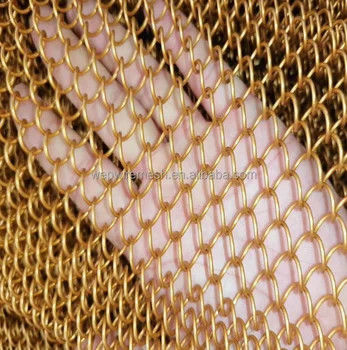 Dekoratif Alüminyum Metal Mesh Perde Zincir Çamaşır Kumaş Şömine Tel Ağı Metal Bobin Ağı Tavan Perde