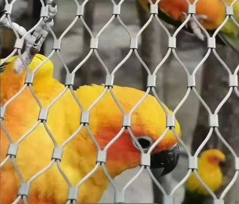 2mm Kablo Halat 50X50mm Açıklıklı Paslanmaz Çelik Halat Örgü, Hayvanat Bahçesi Çitleri için Darbe Emici, Keskin Kenarları Yok ve Ateşe Dayanıklı