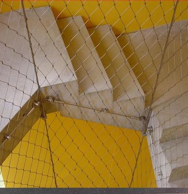 Özel Gümüş Paslanmaz Çelik İp Ağı Mimarlık Koruması için Geri Dönüştürülebilir Bakım Ücretsiz