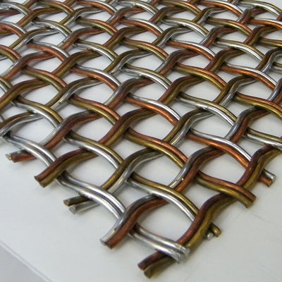 Dolap Kapıları için Paslanmaz Çelik Dokuma Metal Hasır Dekoratif Tel Izgaralar