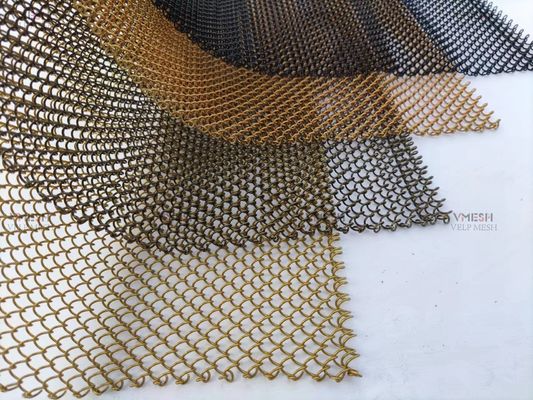 Paslanmaz Çelik Mimarlık Kırık Tel Ağı 12x12mm Delik Boyutu