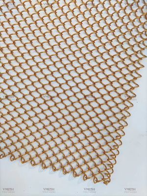 1.2mm Kalınlık Zincir Bağlantı Dekoratif Perde Mimari Tel Örgü
