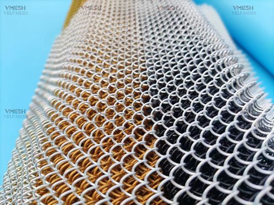 Dekoratif Alüminyum Zincir Bağlantısı Perde Ekranı 1.2mm-2mm Tel