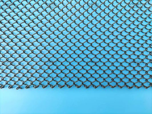 Dekoratif Alüminyum Zincir Bağlantısı Perde Ekranı 1.2mm-2mm Tel