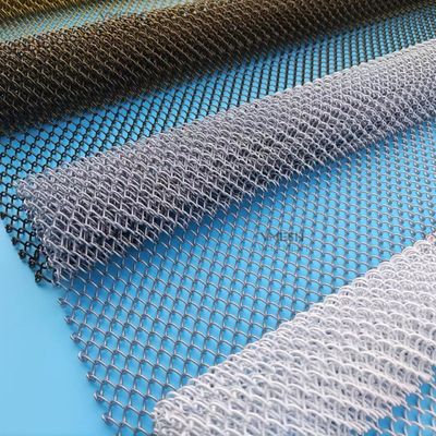 6 * 6mm Mesh Boyutlu Zincir Bağlantı Metal Mesh Oda Bölücü Perde