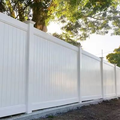 Ateş geçirmez Dışarıdaki Beyaz Plastik Vinyl PVC Dekoratif Bahçe Gizlilik Çit