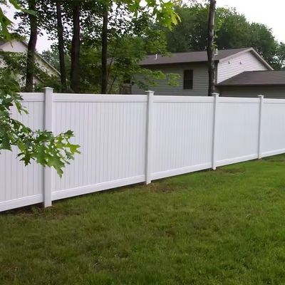 Açık Hava Dekoratif 6x8 Ayak Gizlilik Plastik Güzel Beyaz Vinil Pvc Çit Paneli