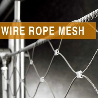 Bahçe Alanları için Koruyucu Mesh 304 316 Paslanmaz Çelik Halat Dekoratif Mesh