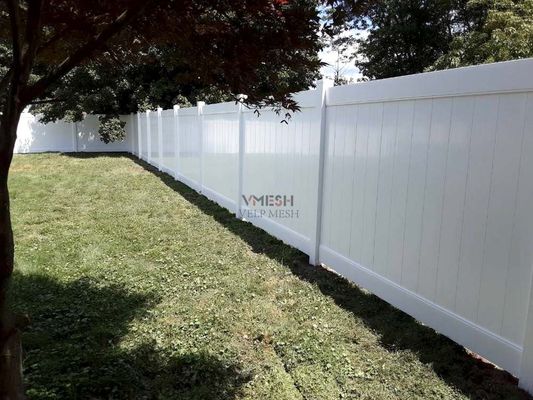 Dayanıklı Bahçe PVC Çit Gizlilik Ağır Görevli Beyaz Paneller