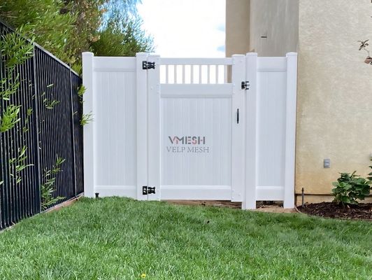 Ağır Güçlü 6 * 8 Ayak PVC Gizlilik Çit Beyaz Renk