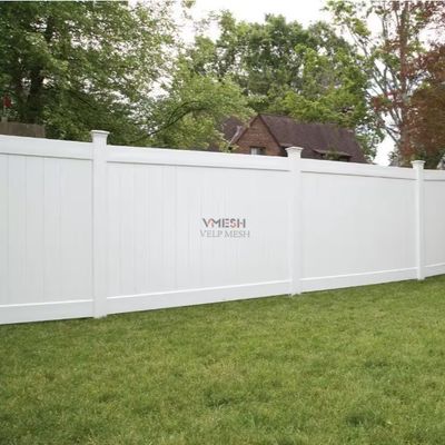 Bahçe Dışarıdaki Beyaz PVC Plastik Vinil Gizlilik Çitleri