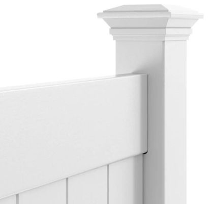 Bahçe Dışarıdaki Beyaz PVC Plastik Vinil Gizlilik Çitleri