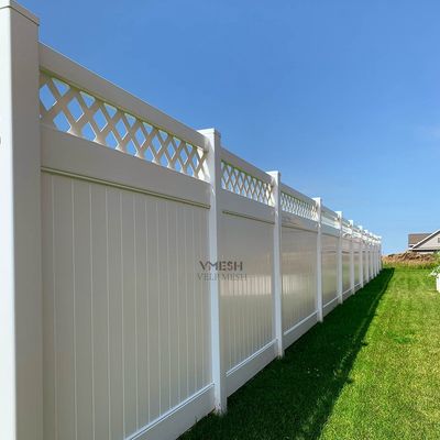 6Ft Açık Bahçe Beyaz Ucuz PVC Vinil Kafes Gizlilik Çit