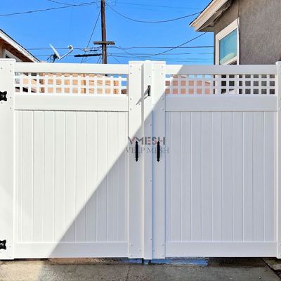 6Ft Açık Bahçe Beyaz Ucuz PVC Vinil Kafes Gizlilik Çit