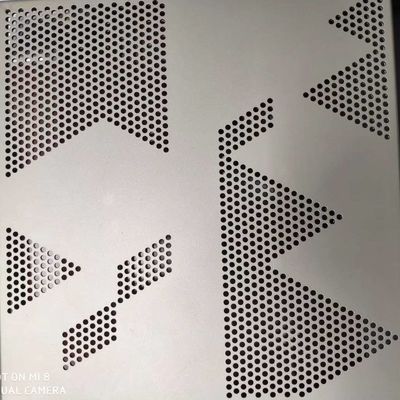 Özel Tasarım Yuvarlak Üçgen Delik Alüminyum Paslanmaz Çelik Dekoratif Maş için Perforasyonlu Yaprak
