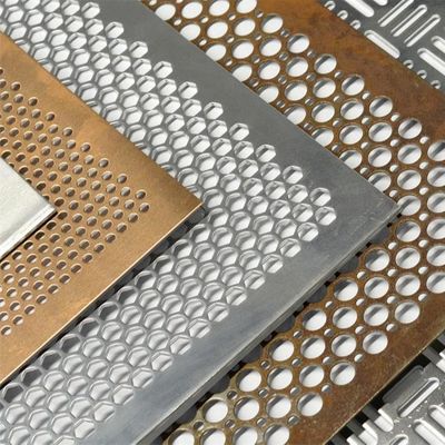 Toz kaplama Bronz altın renk Bal çekirdeği Delik yuvarlak delik Metal örgü Perforasyonlu metal levha