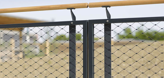 Mimarlık için paslanmaz çelik kablo halat ağı elmas esnek ekran hayvanat bahçesi hayvan çitleri güvenli