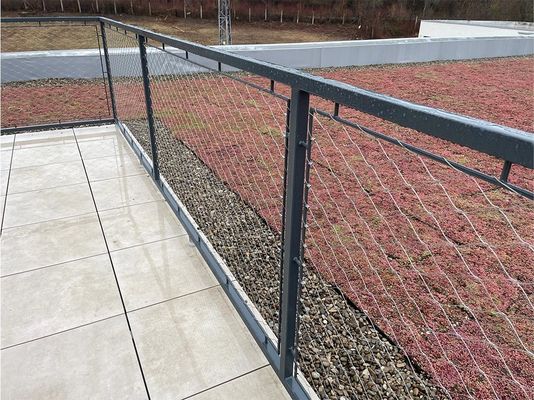 Elmas Delikli Şekle Sahip Esnek Paslanmaz Çelik Halat Örgü, UV Dayanımlı ve Güvenlik Çiti için 10 Yıl Garantili