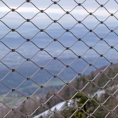 SS304 7*7 Hayvanat Bahçesi Eskrim İçin Esnek Kablo Teli Mesh Netting