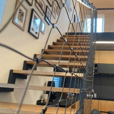 Hafif Paslanmaz Güvenlik Çiti Paslanmaz Çelik Halat Ağ Örgüsü, Elmas Delik Şekli