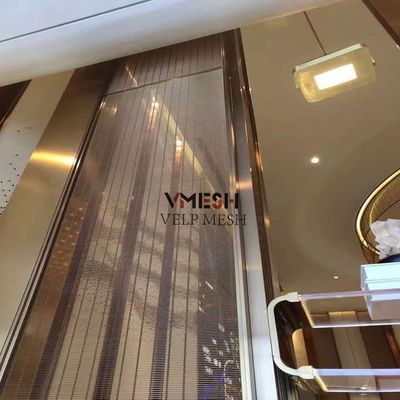Konaklama ve Lüks Otel Lobileri İçin Kıvrımlı Dokuma Mimari Paslanmaz Çelik Hasır